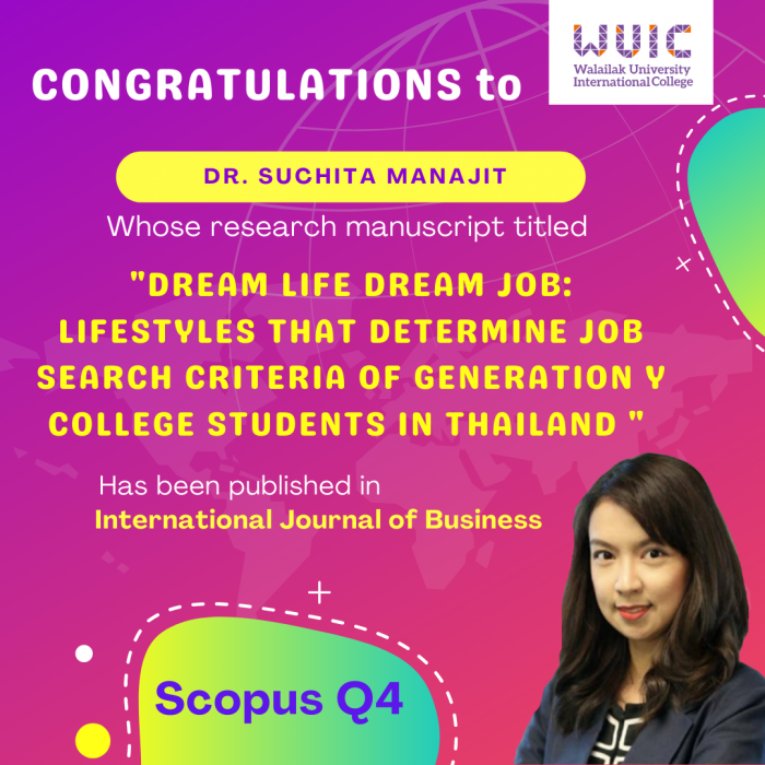 WUIC Congratulations to Dr. Suchita