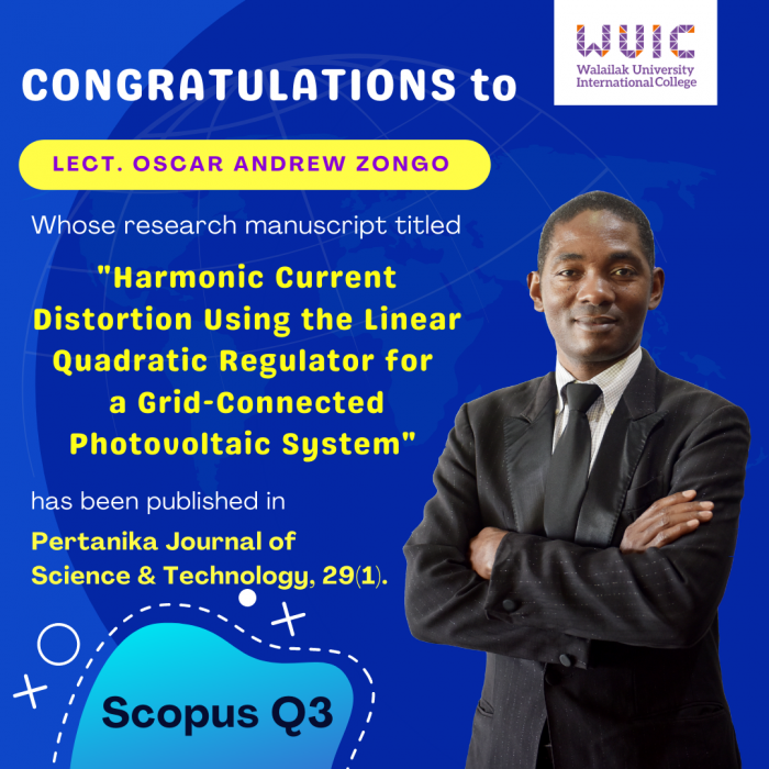 WUIC Congratulations to Dr. Oscar Andrew Zongo
