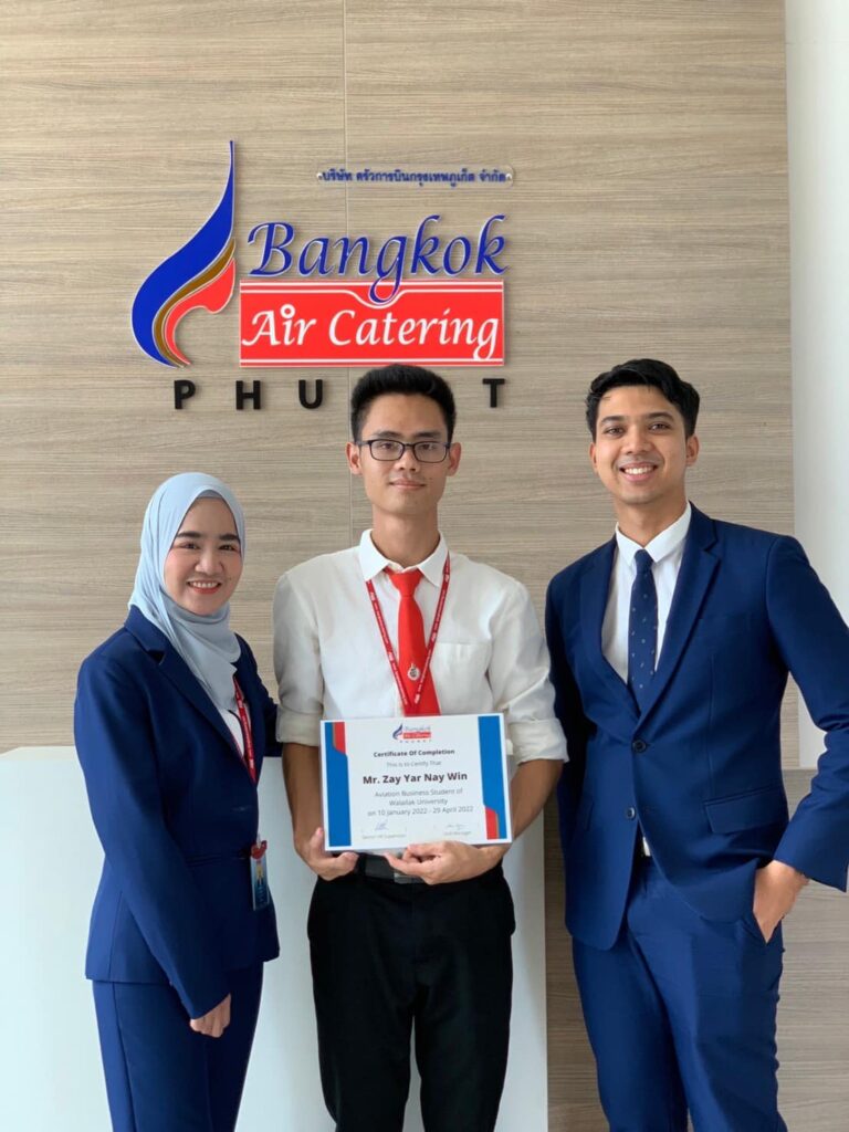 Zay Yar Nay Win Jim under Cooperative Education at Bangkok Air Catering Phuket Co., Ltd..