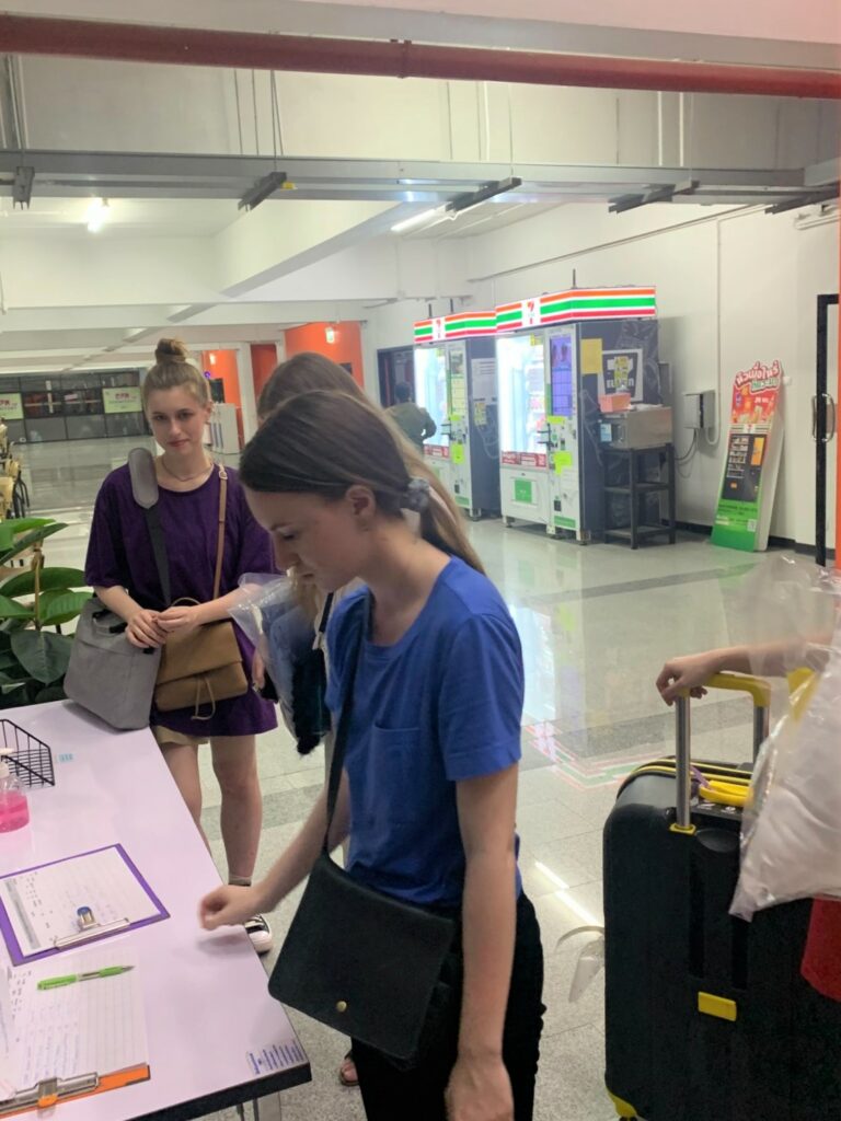 Lect. Medina Adulyarat Welcomes Exchange Students from North-West Institute of Management of the Russian Presidential Academy and Public Administration (NWIM RANEPA) at Nakhon Si Thammarat Airport.