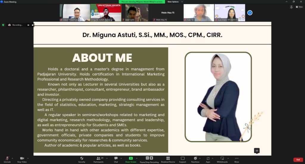 FEB UPNVJ Professor Gives Special Lecture on Indonesian Marketing