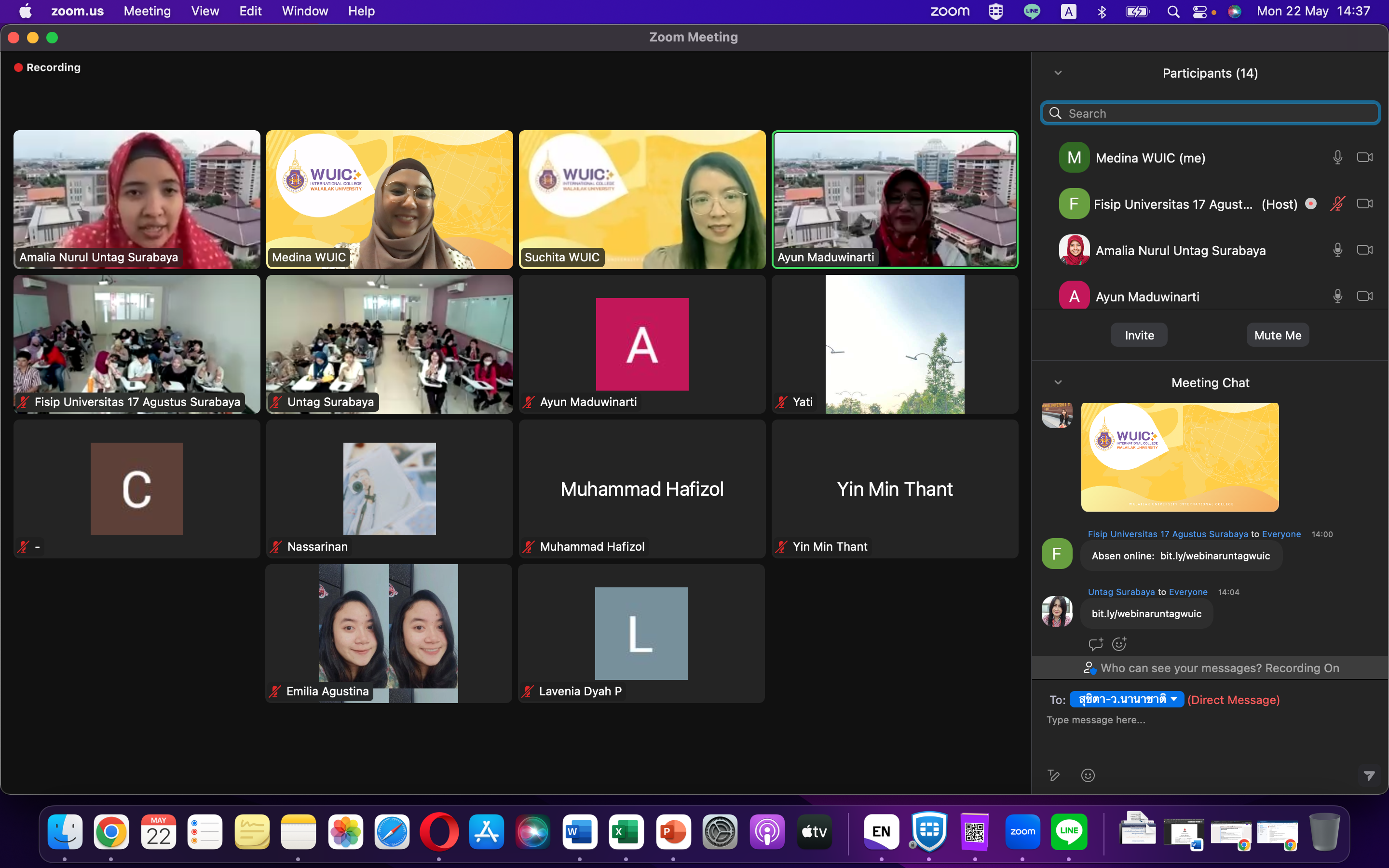 UNTAG Surabaya and WUIC joined hands to co-organize a highly anticipated webinar on the topic of "Business Ethics and Cultures in Indonesia and Thailand."