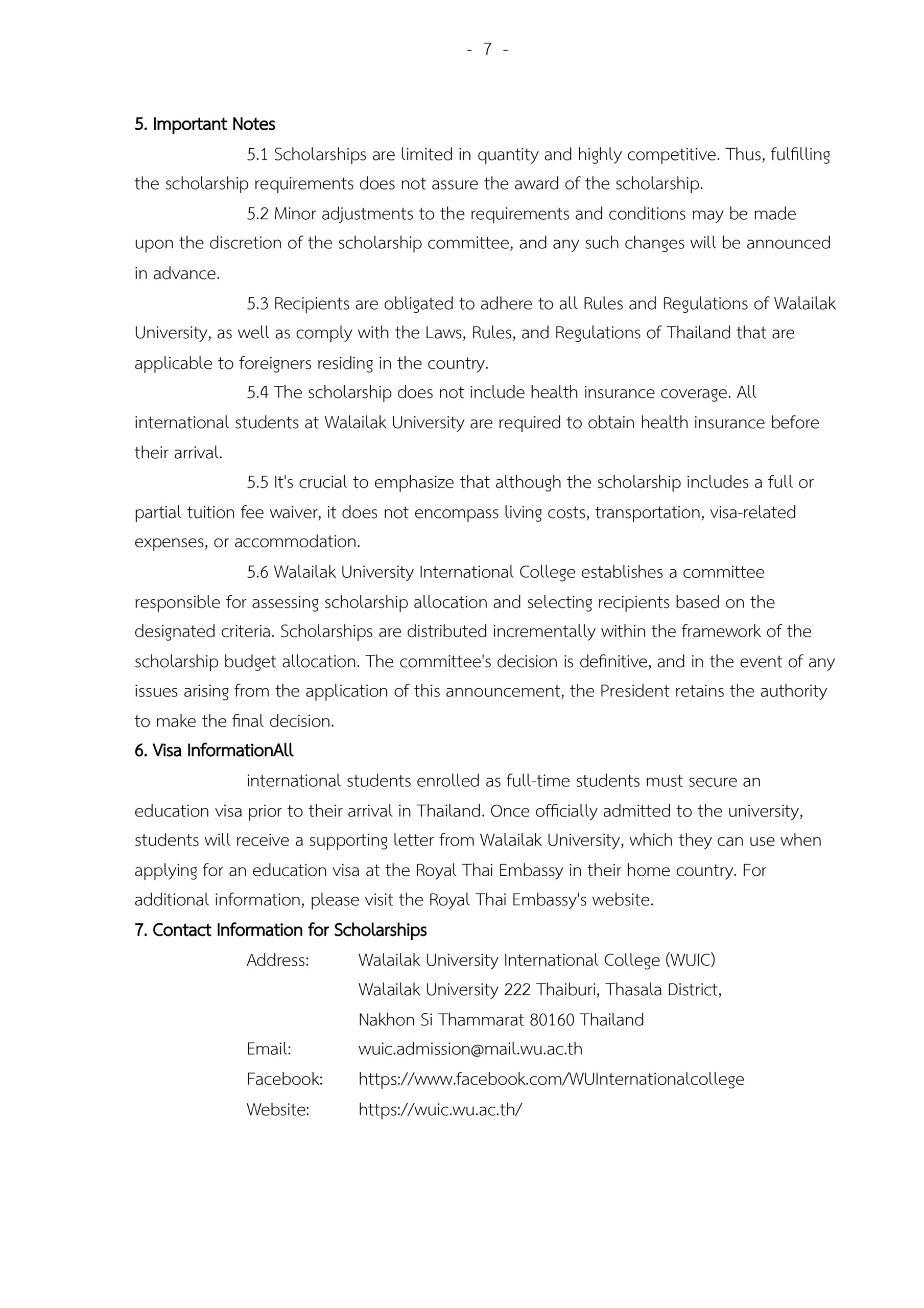 WUIC Undergraduate Excellence Scholarships Full