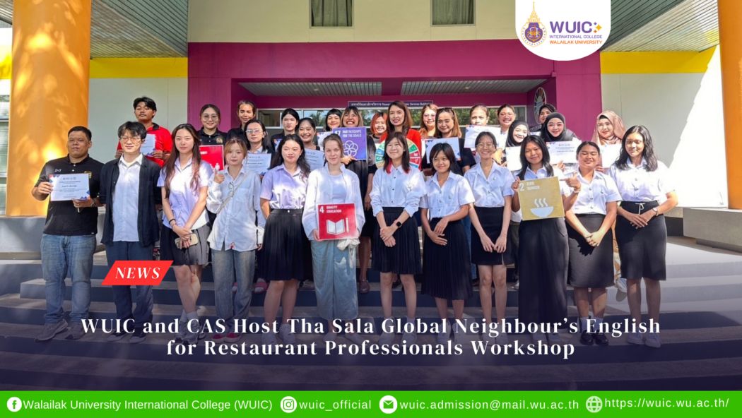WUIC and CAS Host Tha Sala Global Neighbour’s English for Restaurant Professionals Workshop