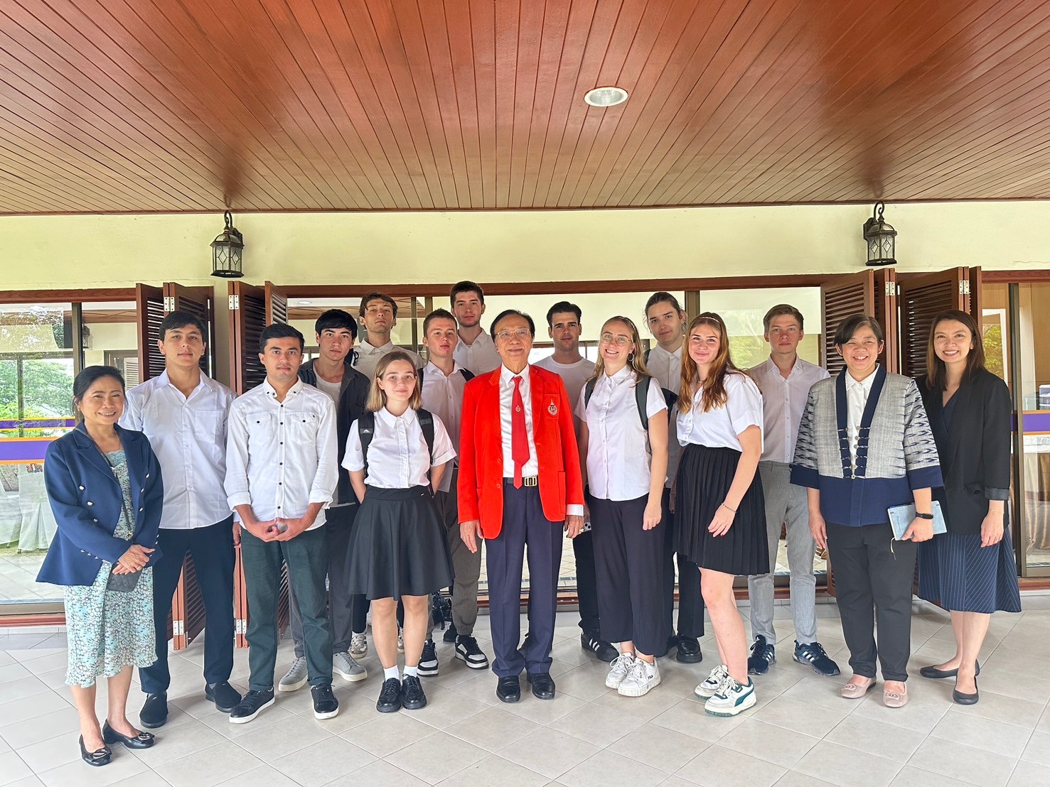 The President of Walailak University hosted a welcoming event today for exchange students