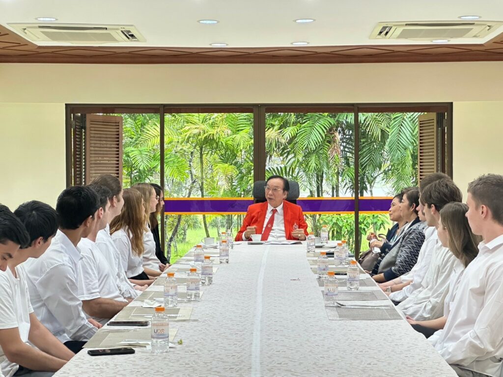 The President of Walailak University hosted a welcoming event today for exchange students