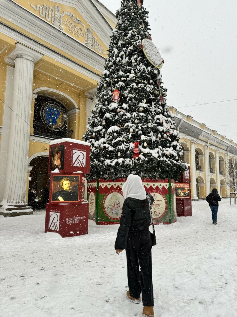 Studying in Russia was very different from what I was used to. The classes were not too stressful, but I still had to finish all my assignments on time. One of the biggest challenges was walking to class every day! It was far, but I saw it as daily exercise. However, in winter, walking through the snow made it much harder!