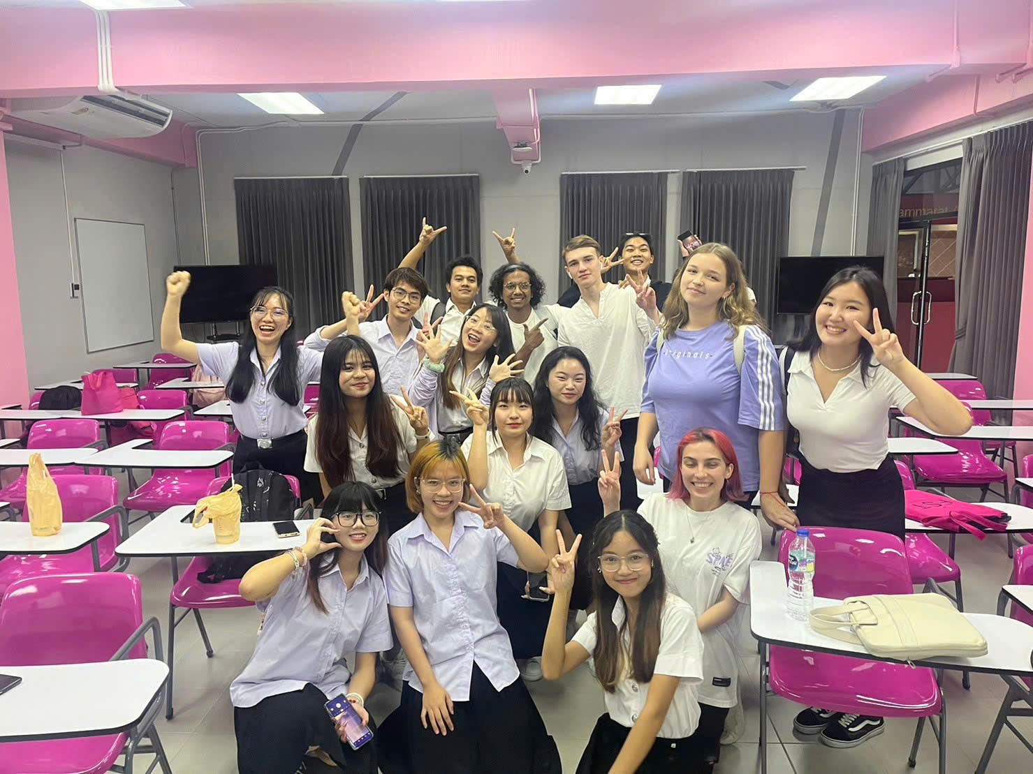 A picture of me (blond hair) with other students at WUIC.