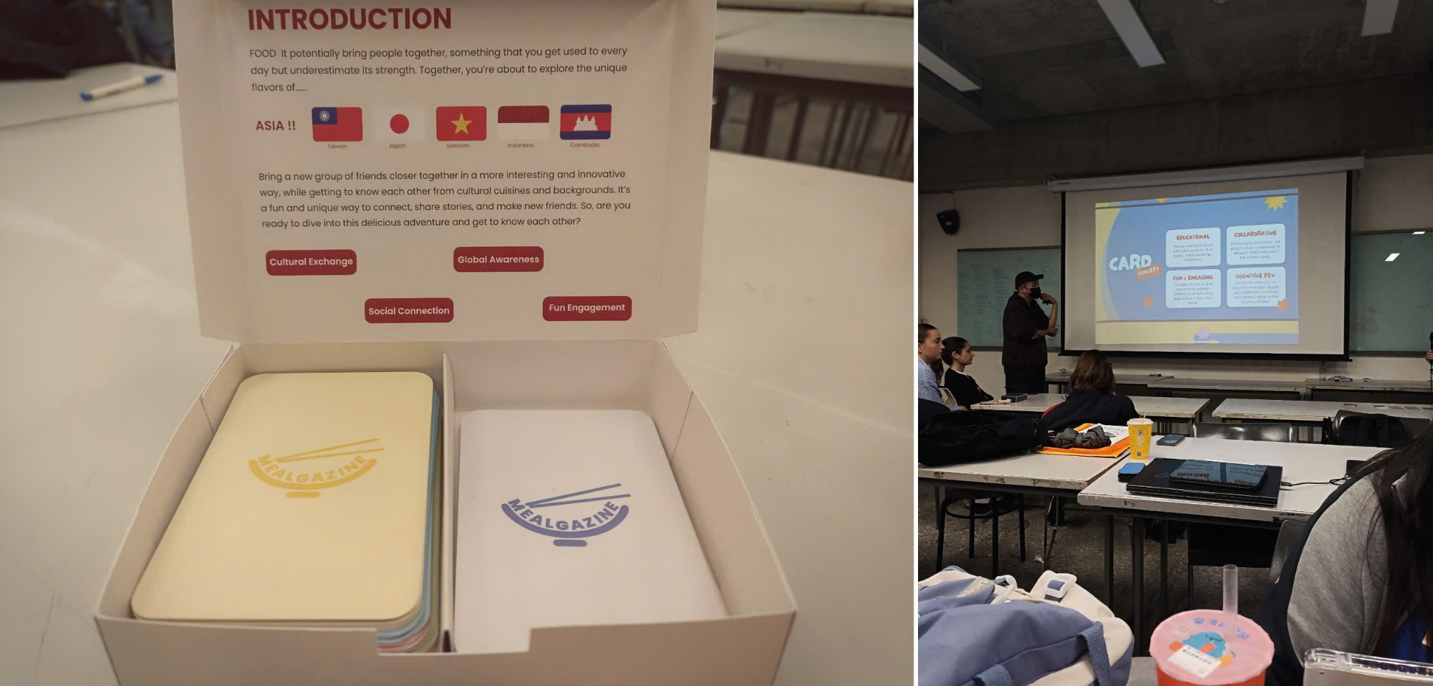 Another subject that left a remarkable impression on me was Digital Media Design, where we were able to create our own physical and digital commercial products and designs. At first, everything seemed too different for me—as a business student—but the more I learned, the more I gained. From Professor York Chu's class, I learned to see the world more deeply, to understand how important a product is in representing its brand and company, and how these designs support us in expressing and conveying our ideas to the world. In this class, we were able to work and collaborate with many students from the Communication Design College, and through each project, the class instilled in me a new wave of knowledge and skills, a more meaningful way of studying and approaching a problem.