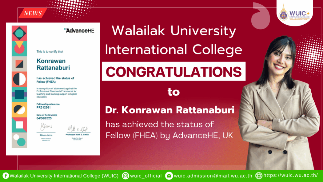Congratulations to Dr. Konrawan Rattanaburi