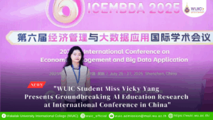 "WUIC Student Vicky Yang Presents Groundbreaking AI Education Research at International Conference in China"