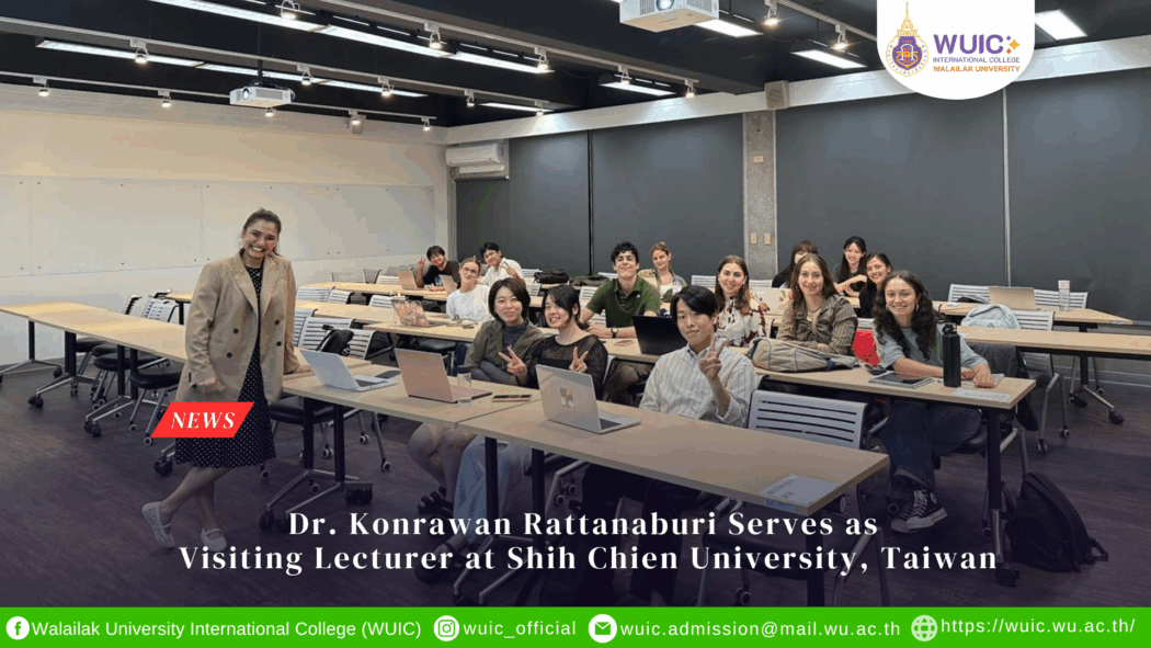 Dr. Konrawan Rattanaburi Serves as Visiting Lecturer at Shih Chien University, Taiwan